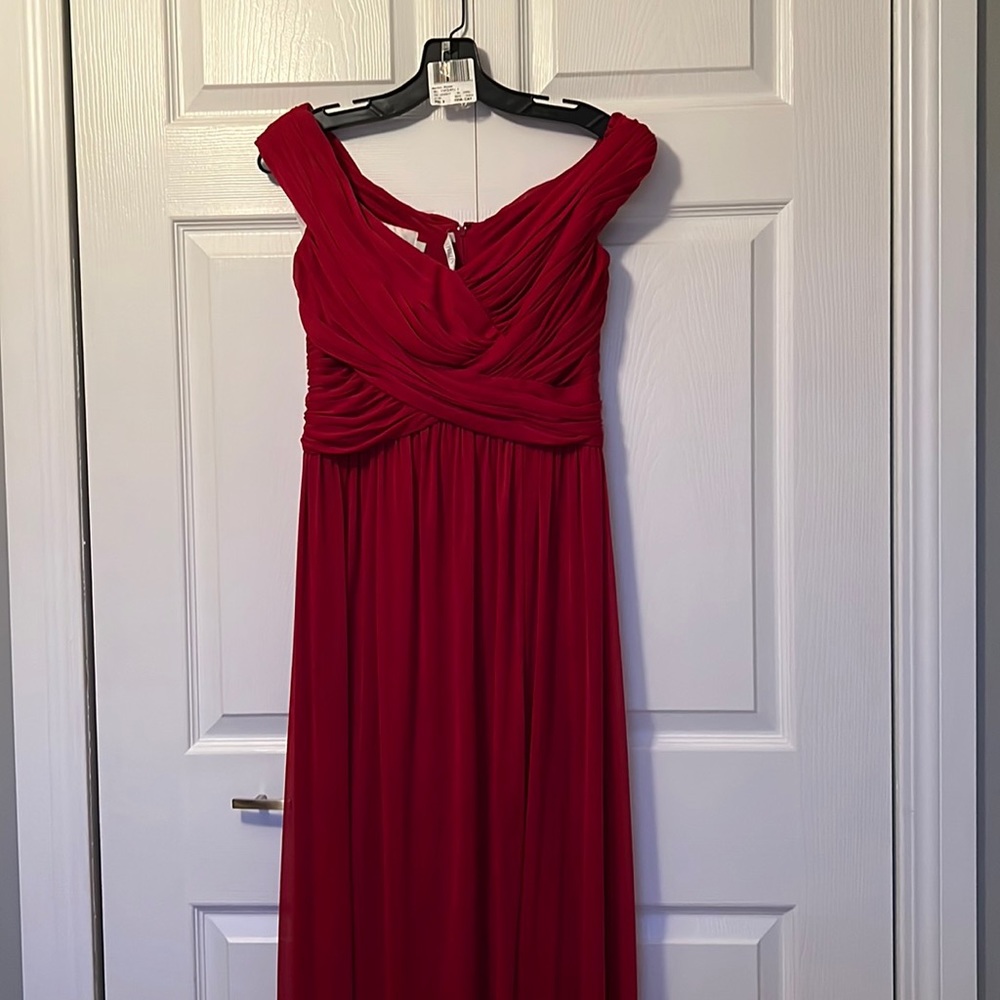 Apple Red brides maids wedding dress